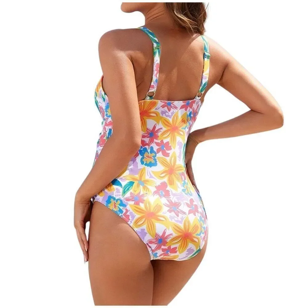 Mom Approved Floral One Piece Swimsuit Medium